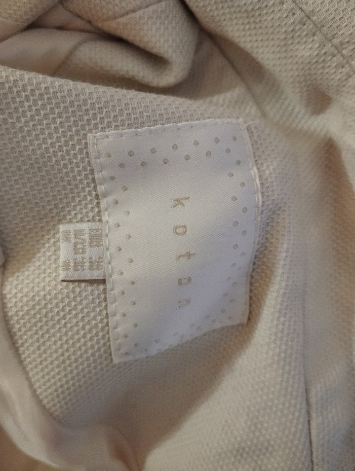 Bej Midi Keten Düğmeli Kadın Trençkot Koton - Görsel 3