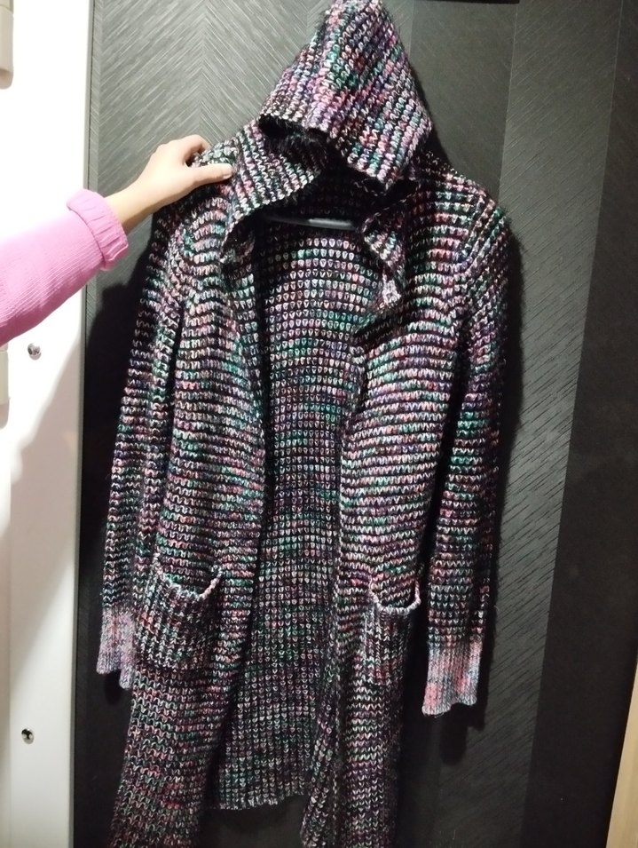 Renkli Desenli Uzun Triko Hırka Ipekyol - Görsel 2