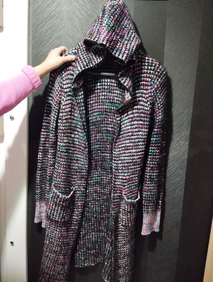 Renkli Desenli Uzun Triko Hırka Ipekyol - Görsel 3