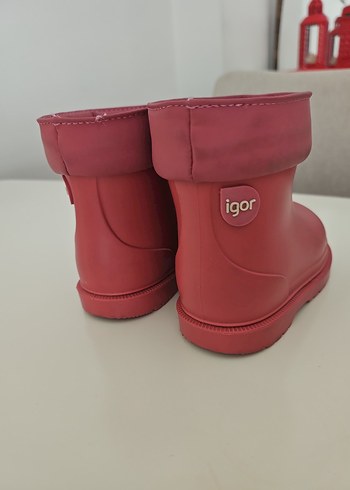 Kız Çocuk Kırmızı Lastik Bot - Görsel 2