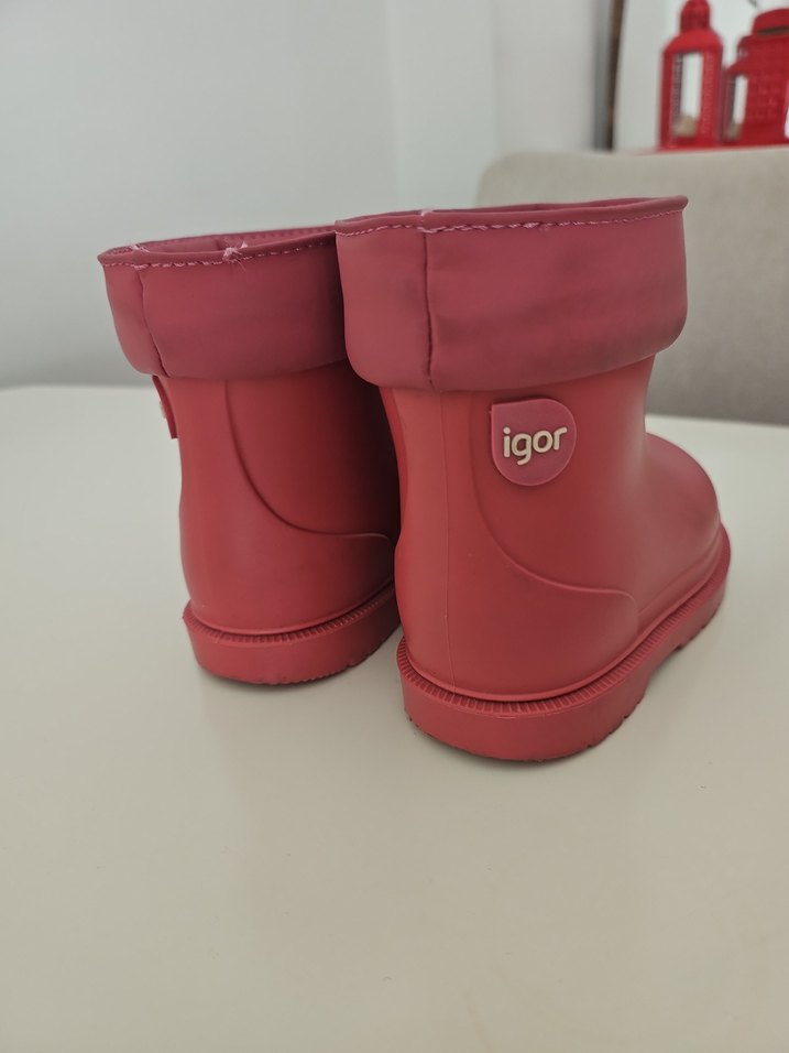 Kız Çocuk Kırmızı Lastik Bot - Görsel 2