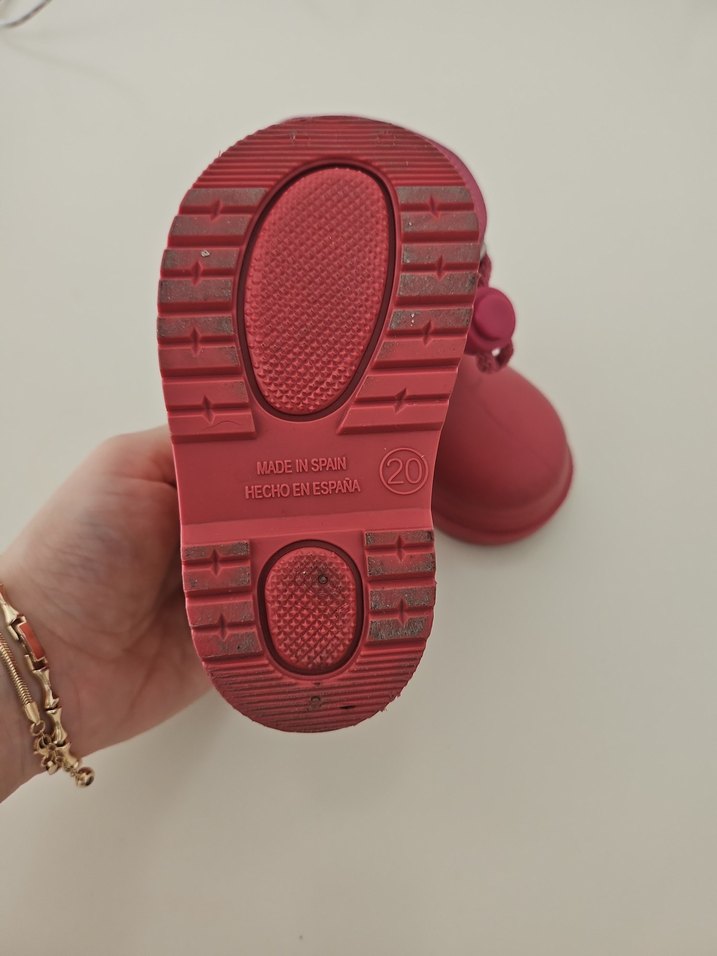 Kız Çocuk Kırmızı Lastik Bot - Görsel 3