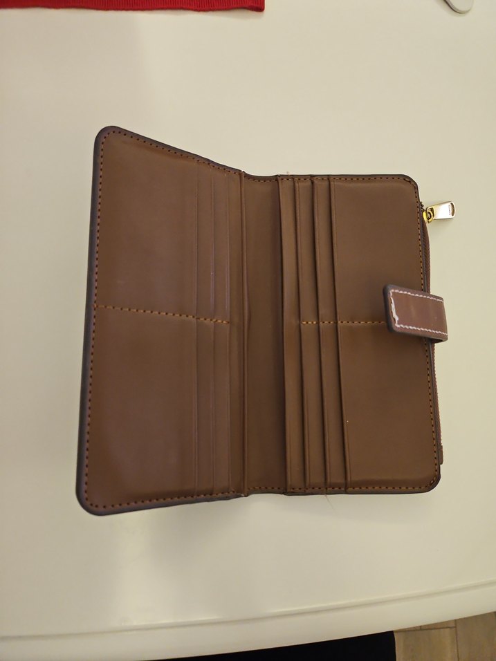 Kahverengi Deri Fermuarlı Kadın Cüzdanı - Görsel 2