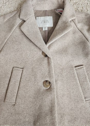 Kız Çocuk Bej Yün Kaban - Görsel 2