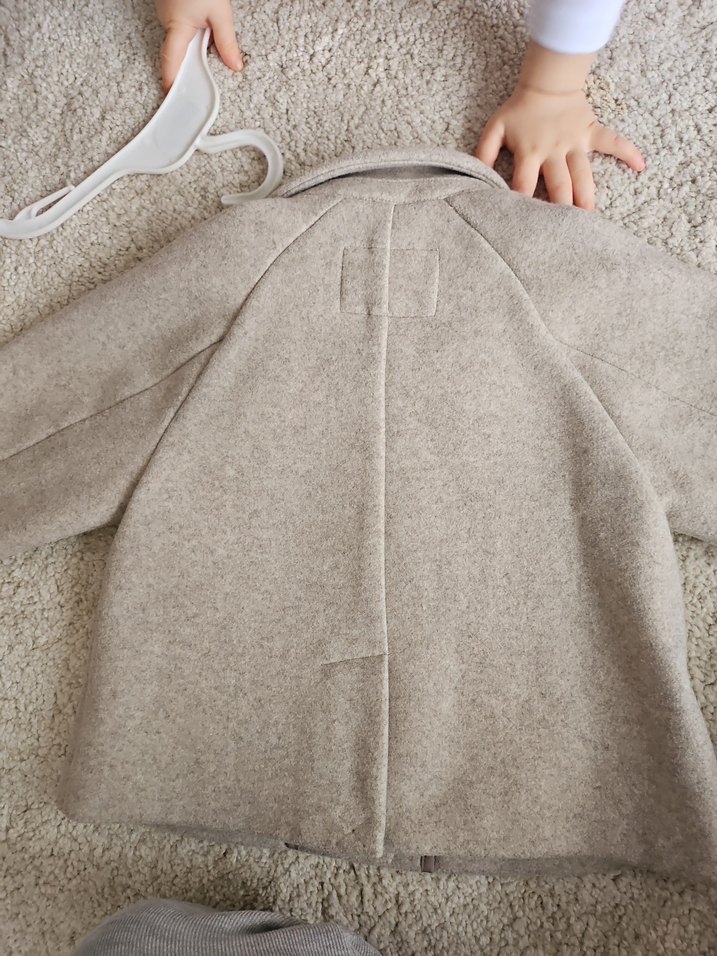 Kız Çocuk Bej Yün Kaban - Görsel 4