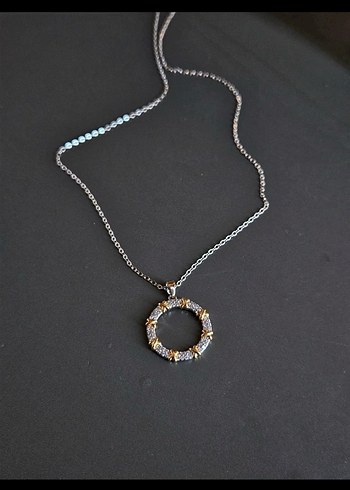 Zincir Detaylı Minimalist Gümüş Kolye - Görsel 2