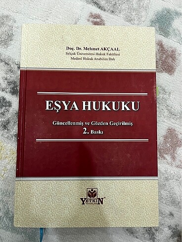 Eşya hukuku mehmet akçaal