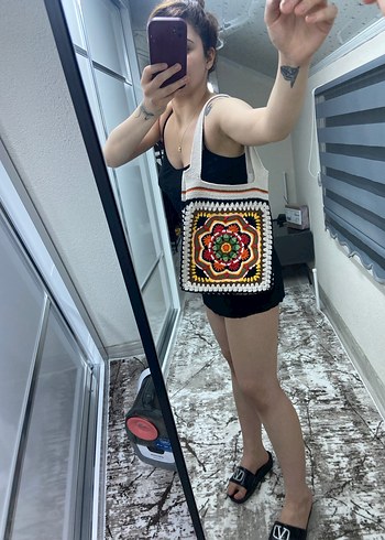 Zara Örgü Desenli Bohem Kadın Çanta