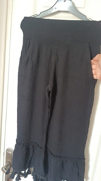 7 Yaş Beden siyah Renk Püsküllü pantolon bluz