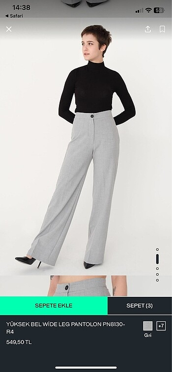 Addax yüksek bel wide leg pantolon