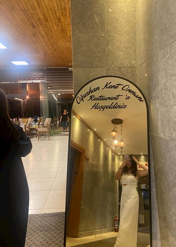 Zara Straplez Beyaz Midi Elbise
