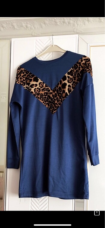 Leoparlı Detaylı Tunik