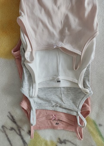 Hm Kız Bebek 5'li Pastel Renkli Askılı zıbın - Görsel 3