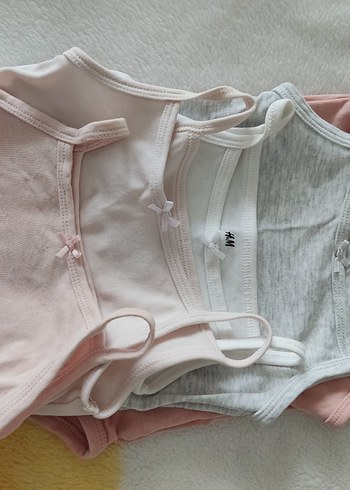 Hm Kız Bebek 5'li Pastel Renkli Askılı zıbın - Görsel 4