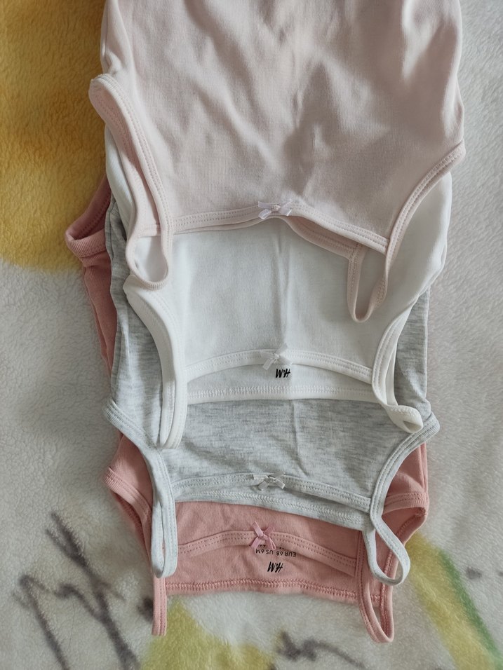 Hm Kız Bebek 5'li Pastel Renkli Askılı zıbın - Görsel 3