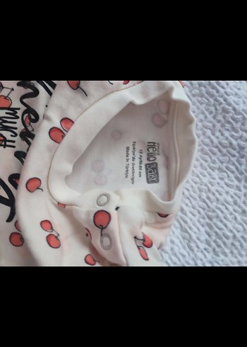 HelloBaby Kız Çocuk Kiraz Desenli Pamuklu Pijama