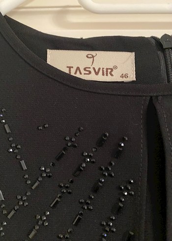 Siyah taş işlemeli abiye - Görsel 4