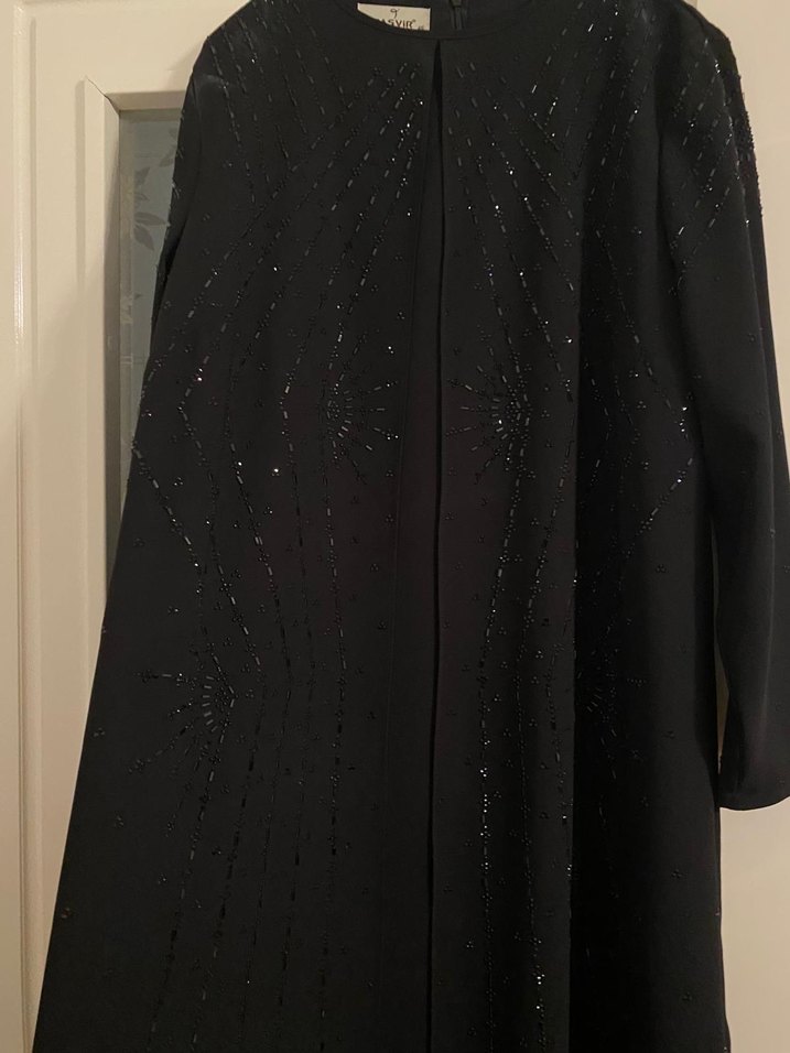 Siyah taş işlemeli abiye - Görsel 2