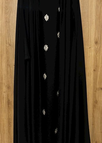 Siyah İşlemeli Uzun Kollu Kadın Elbise - Görsel 2