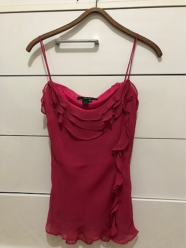 Pembe renk zara askılı bluz