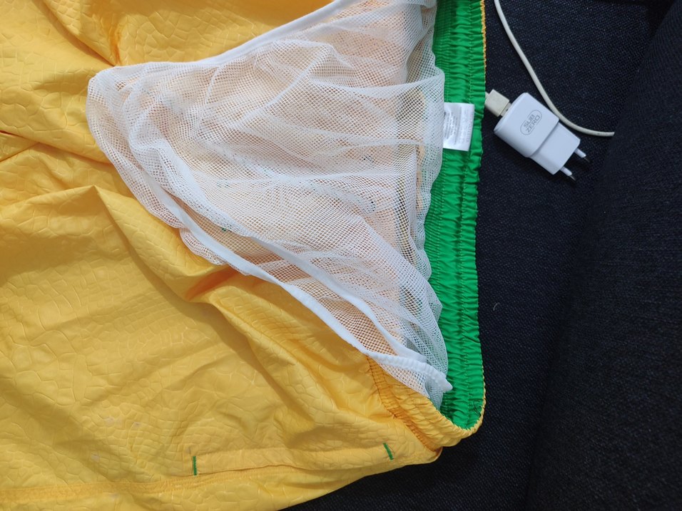 Sarı Erkek Mini Loose Fit Şort - Görsel 4