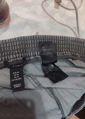 Gri Kot Midi Etek, Kemerli, Rahat Kesim - Görsel 3