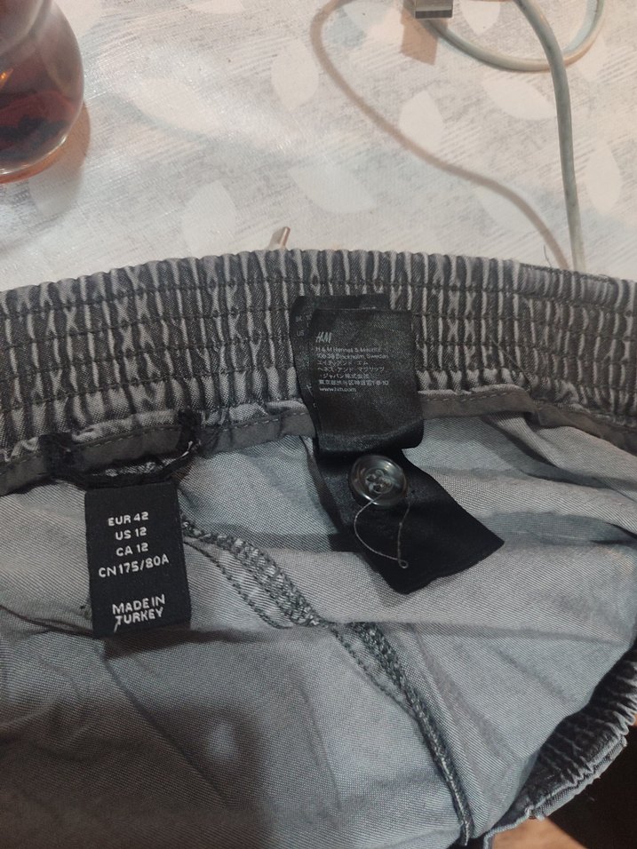 Gri Kot Midi Etek, Kemerli, Rahat Kesim - Görsel 3