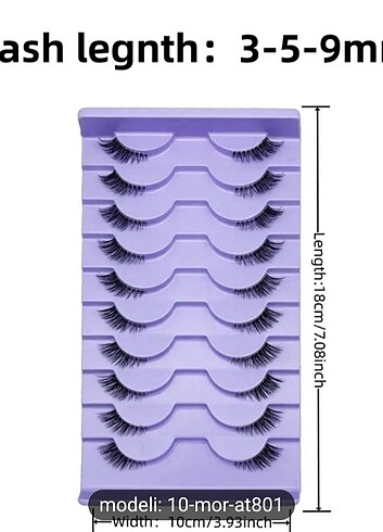 10 adet takma kirpik - Görsel 3