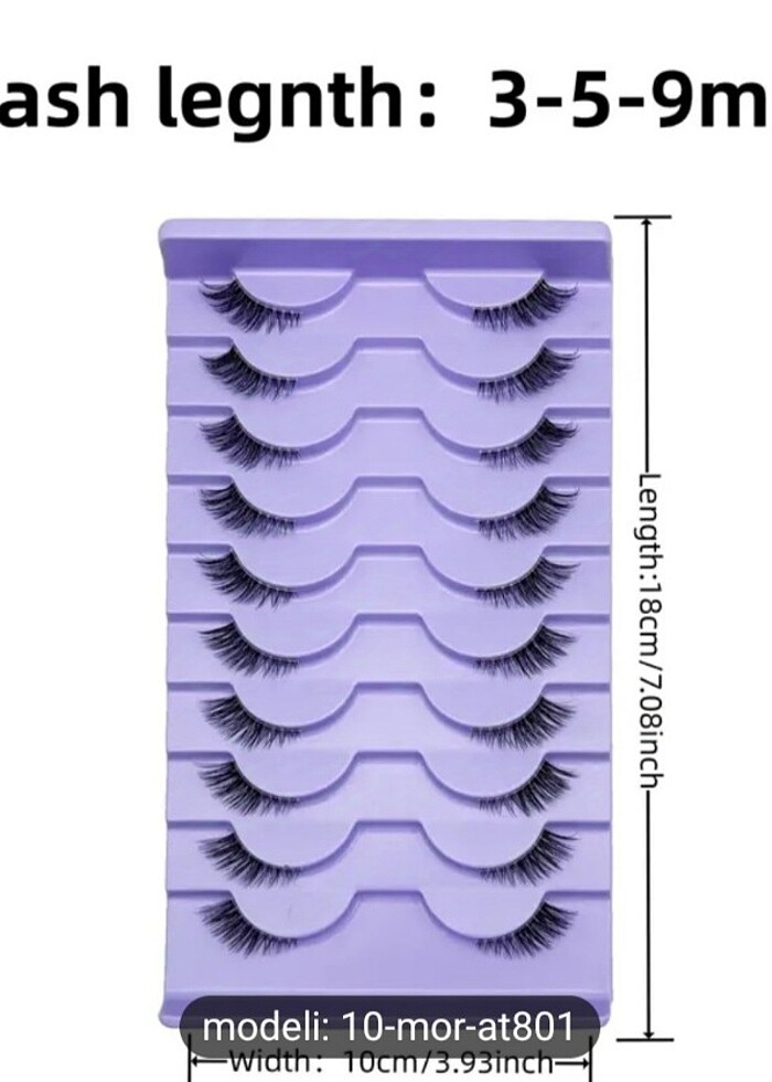 10 adet takma kirpik  - Görsel 3