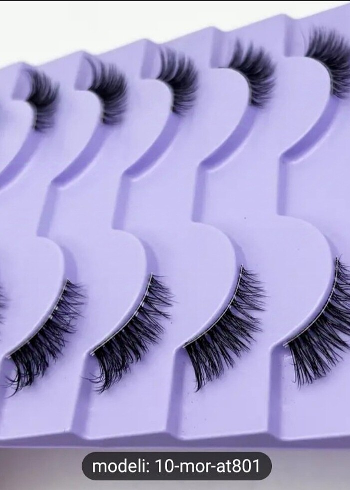 10 adet takma kirpik  - Görsel 4