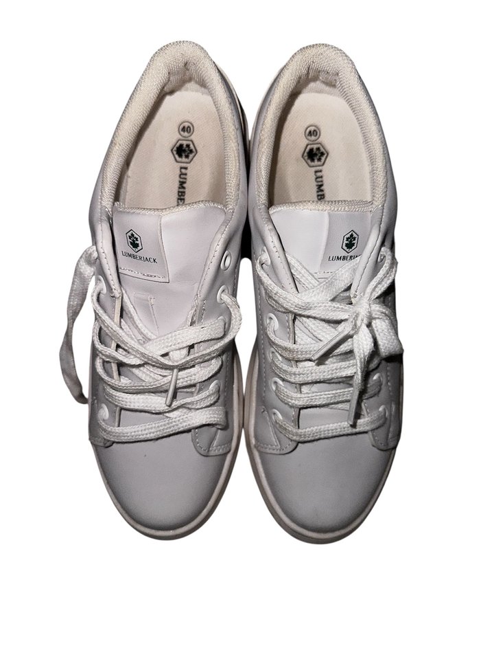 Gri Topuklu Beyaz Kadın Sneakers - Görsel 3