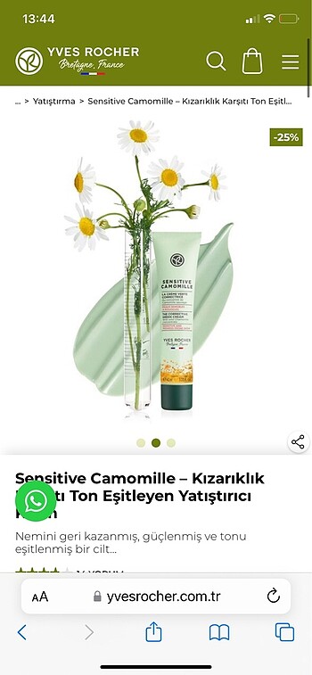 Yves Rocher cilt tonu eşitleyici