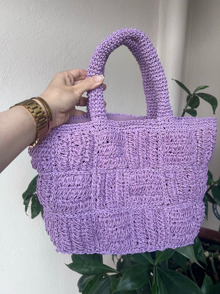 Beymen model Mor Örgü Kadın El Çantası - Görsel 3