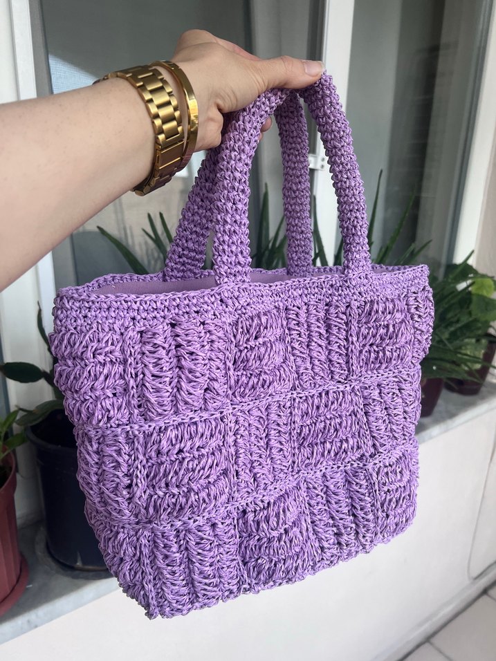 Beymen model Mor Örgü Kadın El Çantası - Görsel 2