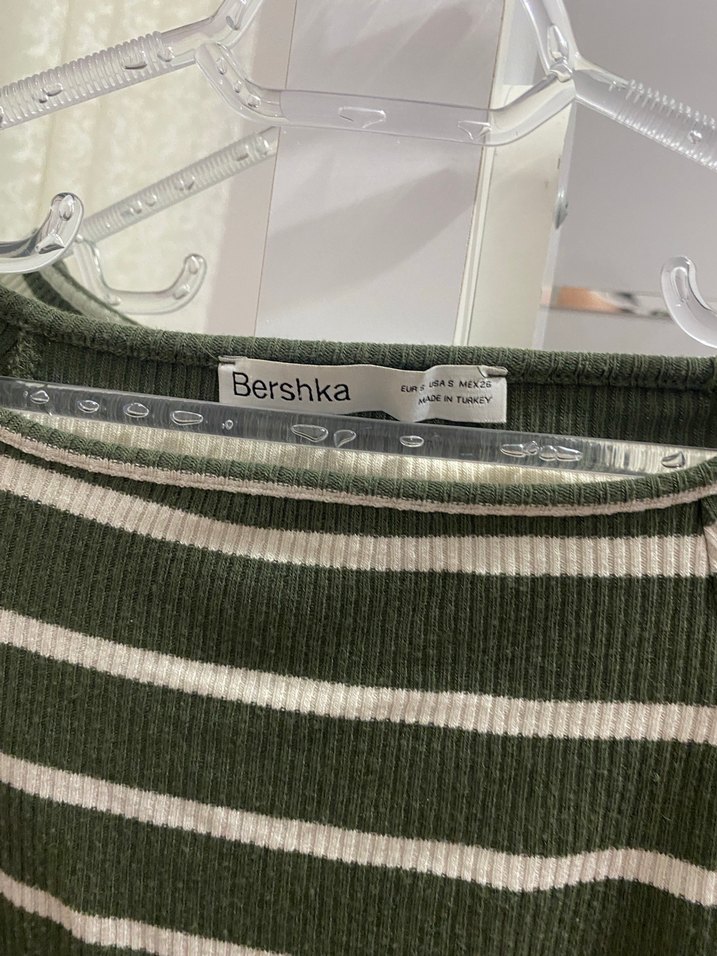 Uzun Kollu Çizgili Triko Kadın Kazak - Görsel 3