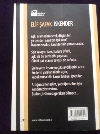 Adidas Elif şafak iskender kitabi