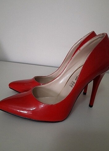 Bayan kırmızı ince topuk stiletto abiye günlük bambi filo zara k