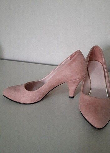 Bayan pudra pembe stiletto abiye günlük bambi filo zara derimod 