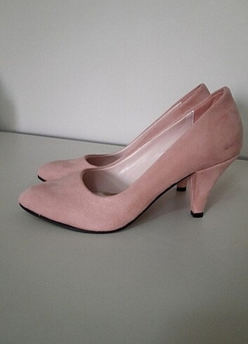 37 Beden Bayan pudra pembe stiletto abiye günlük bambi filo zara derimod