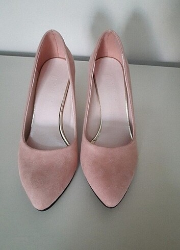 36 Beden Bayan pudra pembe stiletto abiye günlük bambi filo zara derimod