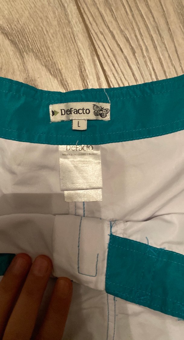 Desenli Kemerli Mini Deniz Şortu - Görsel 3