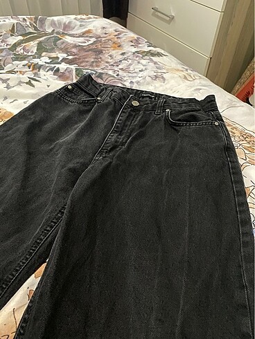 Trendyol & Milla Siyah wide leg yuksek bel jean