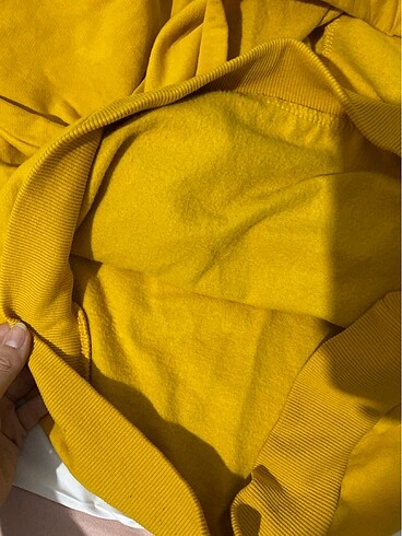 s Beden sarı Renk baskılı uzun sweatshirt