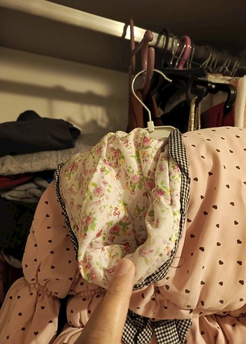 Düğmeli, İnce Kesim Kız Çocuk Pembe Mont - Görsel 7