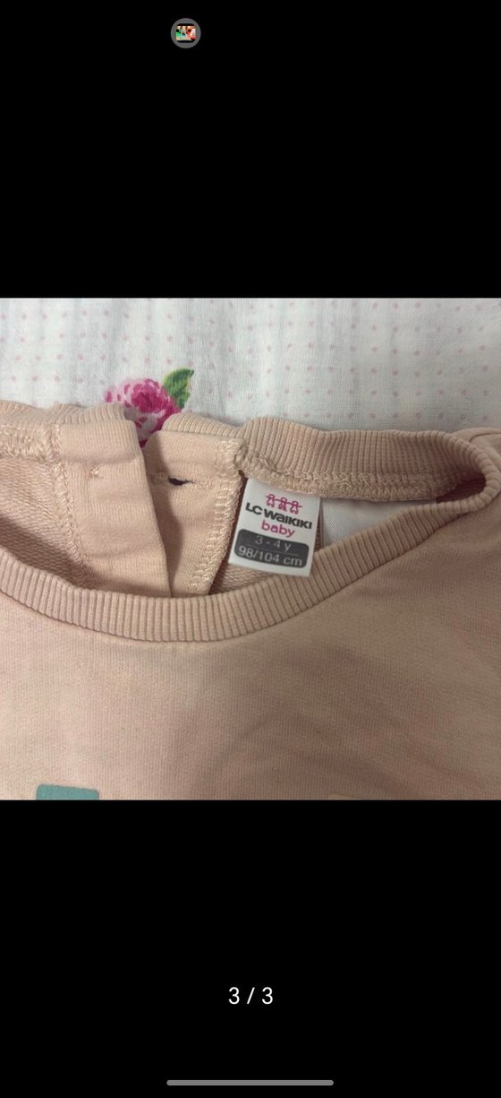 Kız Çocuk Pembe Minnie Baskılı Pamuklu Eşofman - Görsel 3