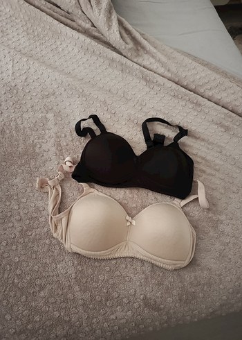 Konforlu Beyaz ve Siyah Sütyen Seti - Görsel 3