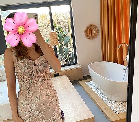 Alfabeta Orijinal Alfabeta pembe Abiye Elbise