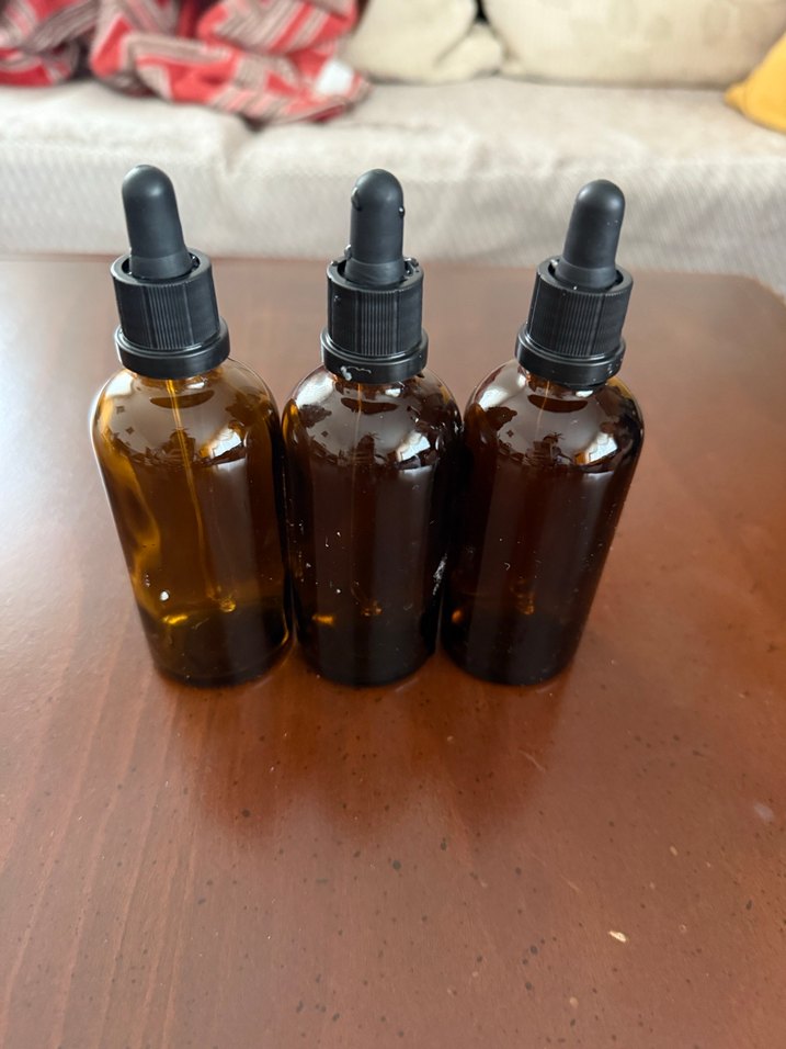 3 lü boş cam saç yüz serum şişeleri - Görsel 3