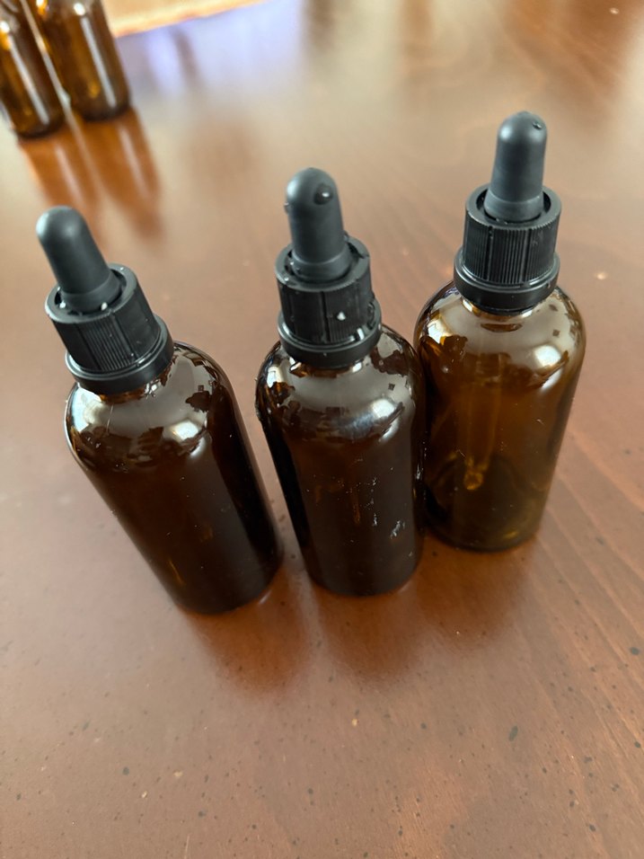 3 lü boş cam saç yüz serum şişeleri - Görsel 4