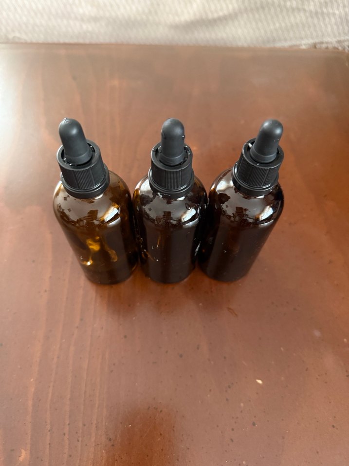 3 lü boş cam saç yüz serum şişeleri - Görsel 2